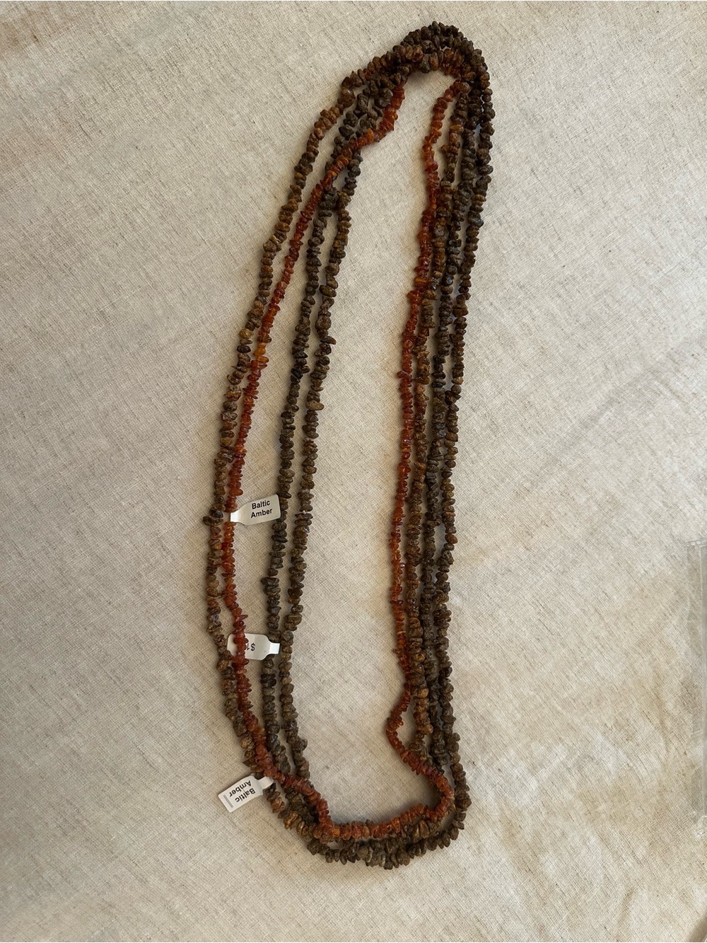 Baltic Amber Raw Necklaces in Honey and Cognac Tones